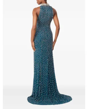 Jenny Packham エンベリッシュド ハイネック マキシドレス - サムネイル3