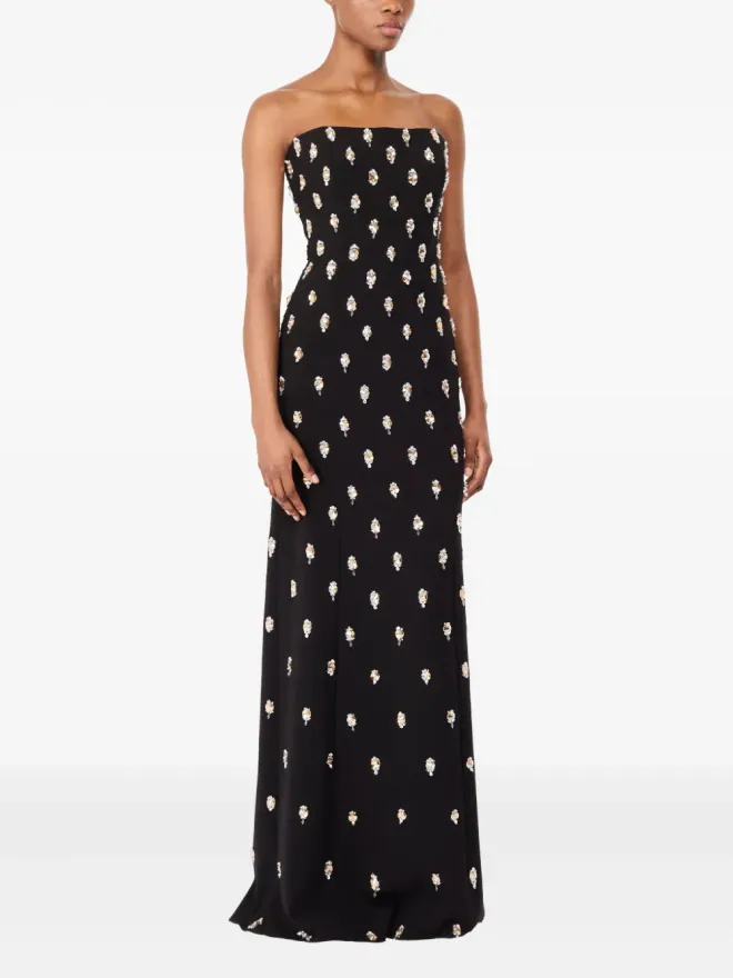 Jenny Packham Jenny Packham 装飾付き ストラップレス マキシドレス - ブラックの商品画像