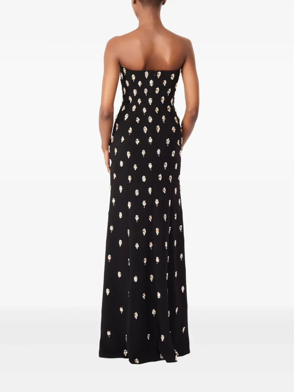 Jenny Packham 装飾付き ストラップレス マキシドレス - ブラック - 画像2