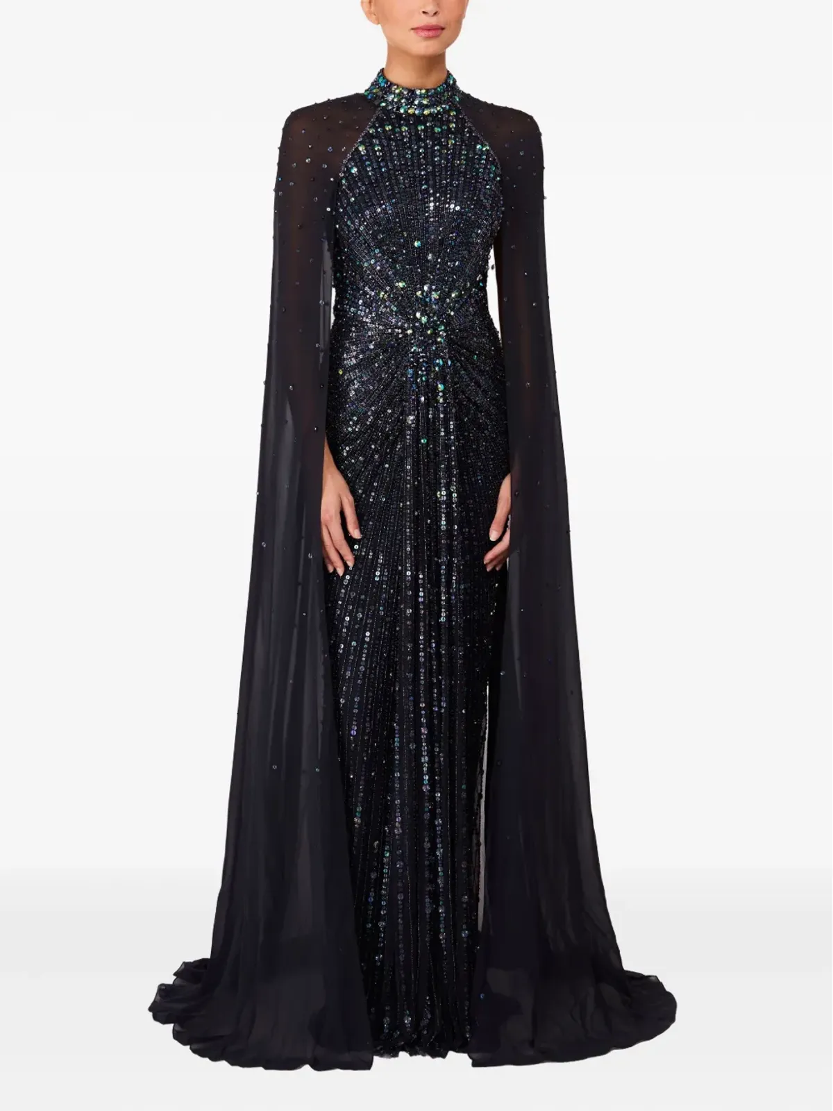 Jenny Packham Thea ケープ付きマキシドレス - 画像2