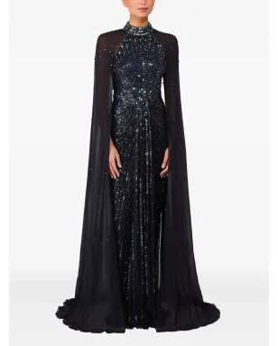 Jenny Packham Thea ケープ付きマキシドレス - サムネイル2