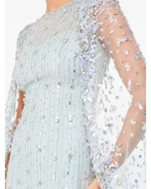 Jenny Packham ブレイズ スパンコール付き ケープ付き マキシドレス - サムネイル5
