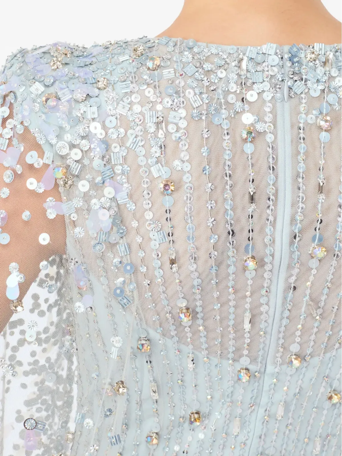 Jenny Packham ブレイズ スパンコール付き ケープ付き マキシドレス - 画像4