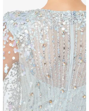 Jenny Packham ブレイズ スパンコール付き ケープ付き マキシドレス - サムネイル4