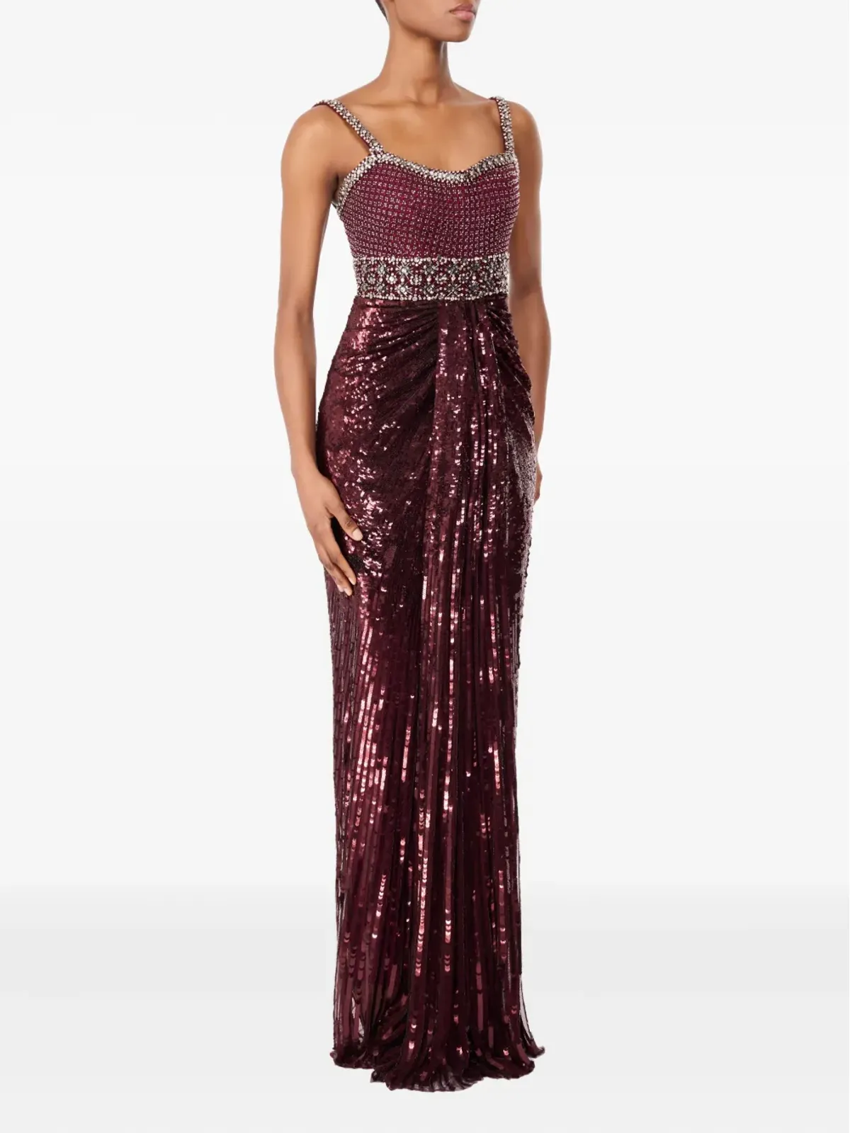 Jenny Packham オンリーユー エンベリッシュド ドレープ マキシドレス - ピンク - 画像2