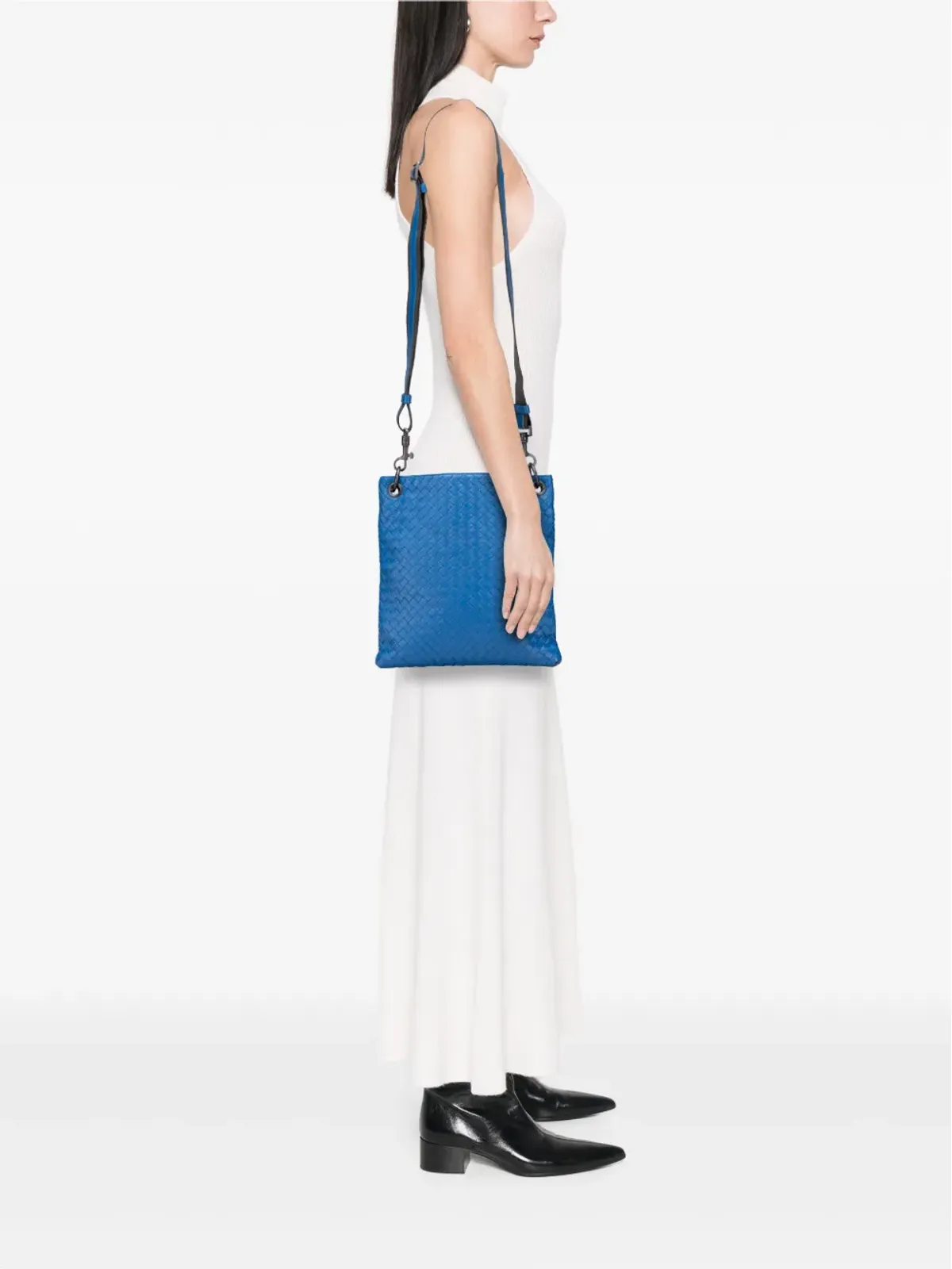 Bottega Veneta レザーイントレチャート クロスボディバッグ - 画像2