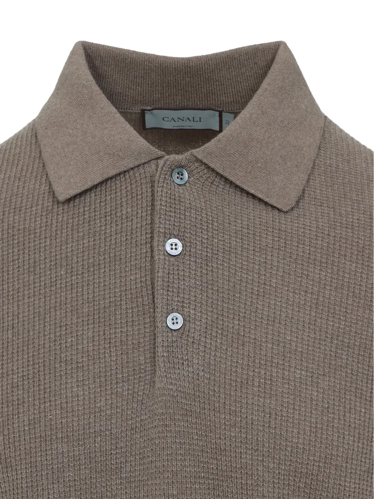 Canali ワッフルニット ポロシャツ - 画像3