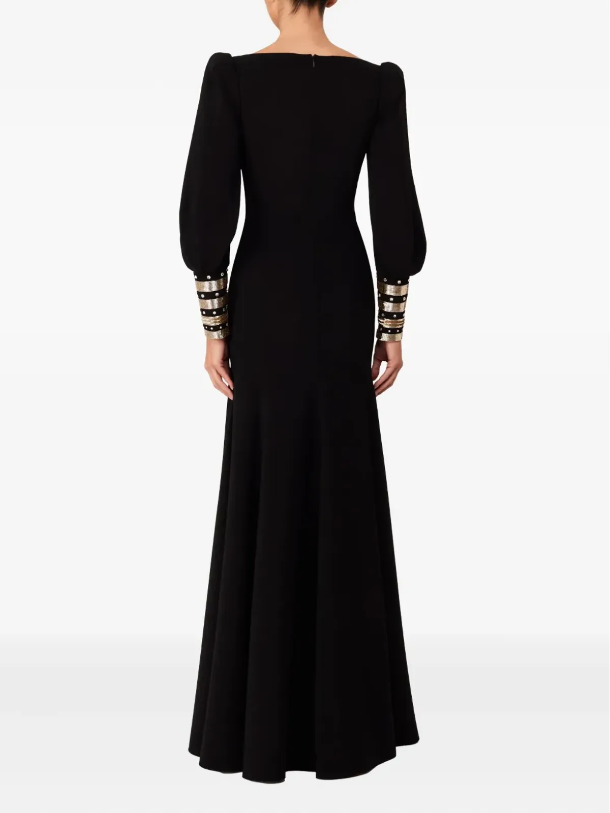 Jenny Packham エンベリッシュドカフス パフスリーブ マキシドレス - 画像3