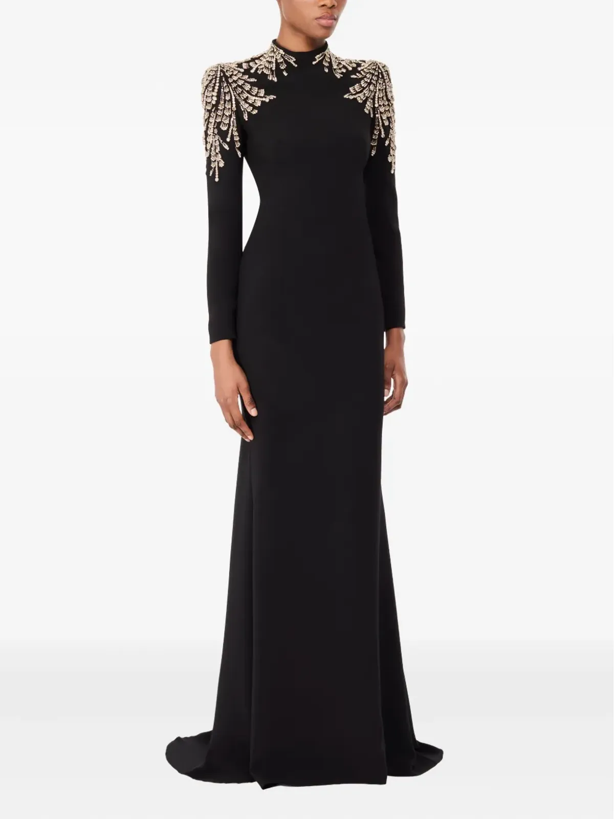 Jenny Packham 肩の装飾が施されたモックネック マキシドレス - 画像2