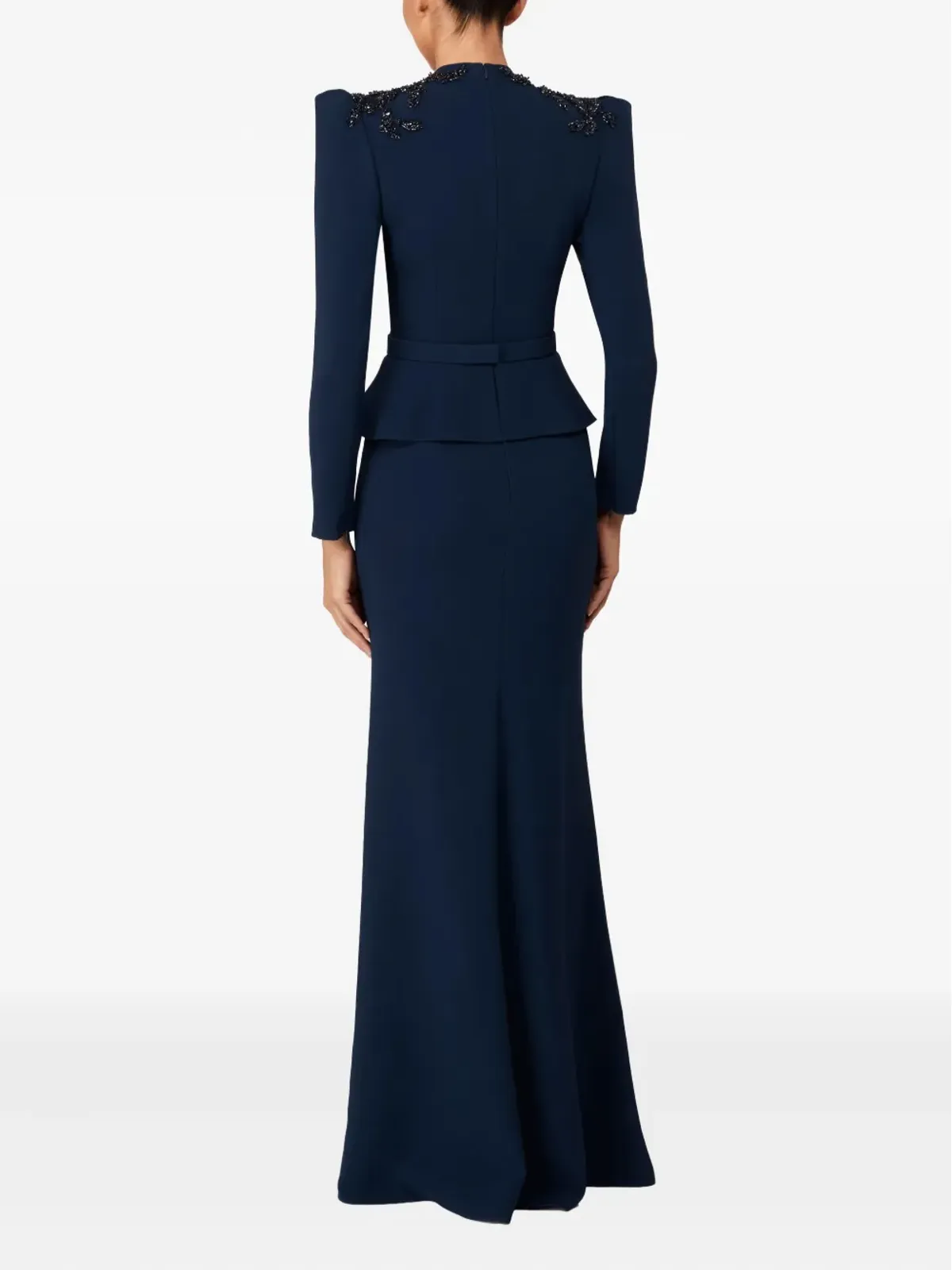 Jenny Packham エンベリッシュドショルダーズVネックマキシドレス - 画像3