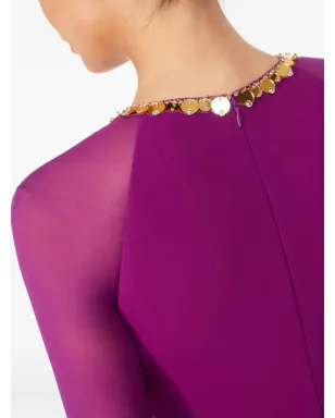 Jenny Packham Eurabia メッシュ袖ミディドレス - サムネイル4