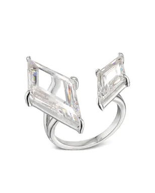 Anabela Chan Trinity's Shatter white sapphire ring - サムネイル3
