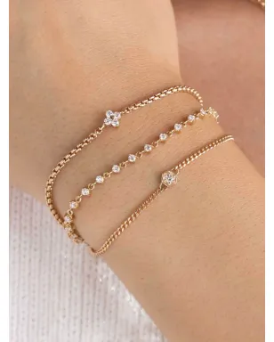 Zoë Chicco 14K イエローゴールド クアッド ダイヤモンド ブレスレット - サムネイル2