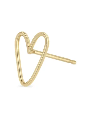Zoë Chicco 14K イエローゴールド オープンハート イヤリング - サムネイル2