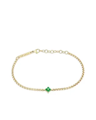 Zoë Chicco 14Kゴールド エメラルド ダイヤモンド ボックスチェーン ブレスレット - サムネイル1