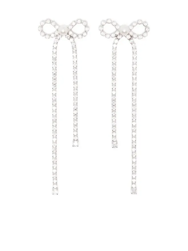 self-portrait Self-Portrait クリスタル装飾ボウイヤリングの商品画像