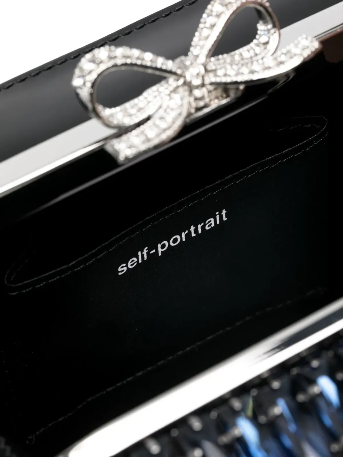 Self-Portrait クリスタル装飾トップハンドルミニバッグ - 画像5
