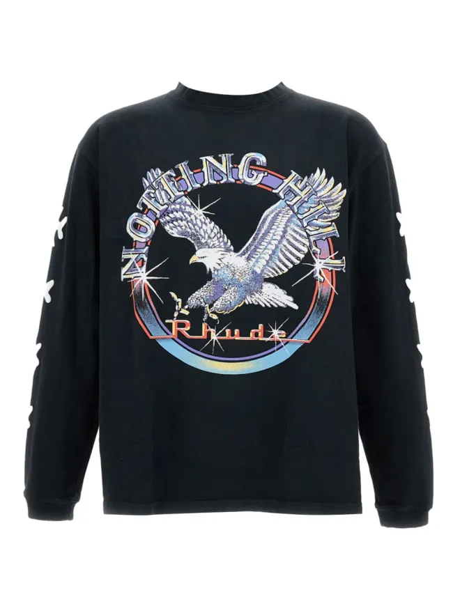 Rhude RHUDE イーグルプリント リブ編み スウェットシャツ - ブラックの商品画像