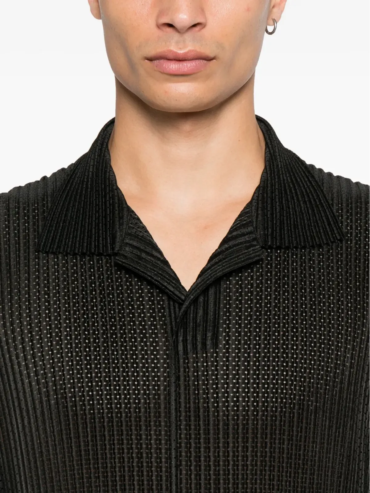 Homme Plissé Issey Miyake プリーツ ノースリーブ ポロシャツ - 画像4