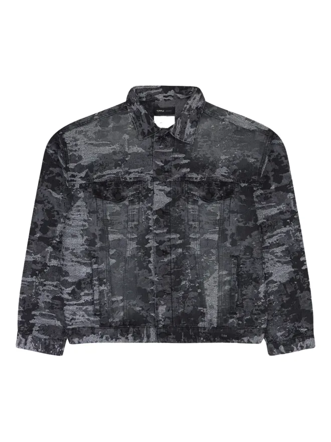 Purple Brand Purple Brand STADIUM ブラック ジャカード デニムジャケットの商品画像