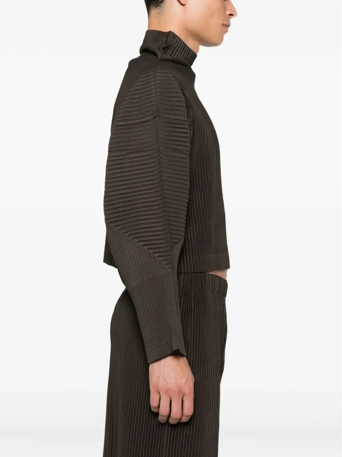 Homme Plissé Issey Miyake Mc June プリーツ入りハイネックTシャツ - 画像3