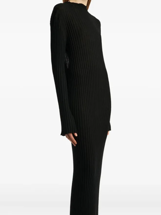 KHAITE KHAITE リブ編みオープンバックミディドレスの商品画像