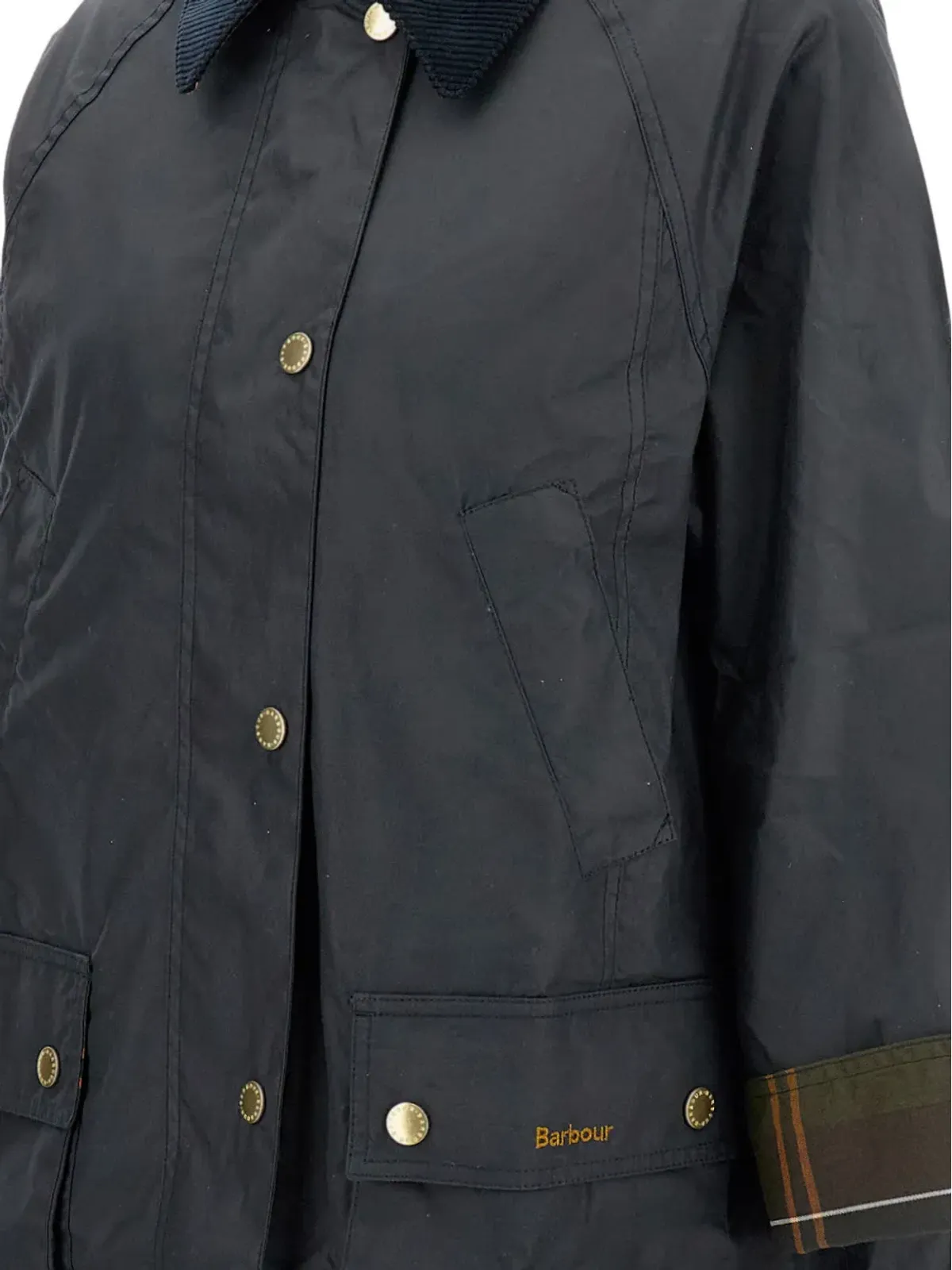 Barbour Bednell ジップボタン コットンコート - 画像3