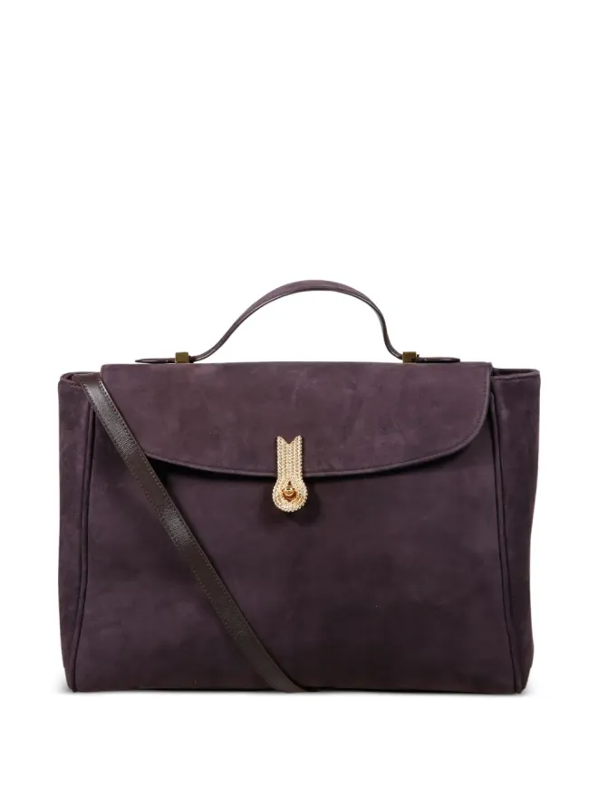 amato daniele amato daniele Queen Mum クリスタル装飾 トップハンドル トートバッグ ブラウンの商品画像