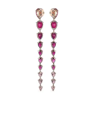 Anabela Chan 18Kローズゴールド・ヴェルメイル フクシア ノヴァ ピアス - サムネイル3