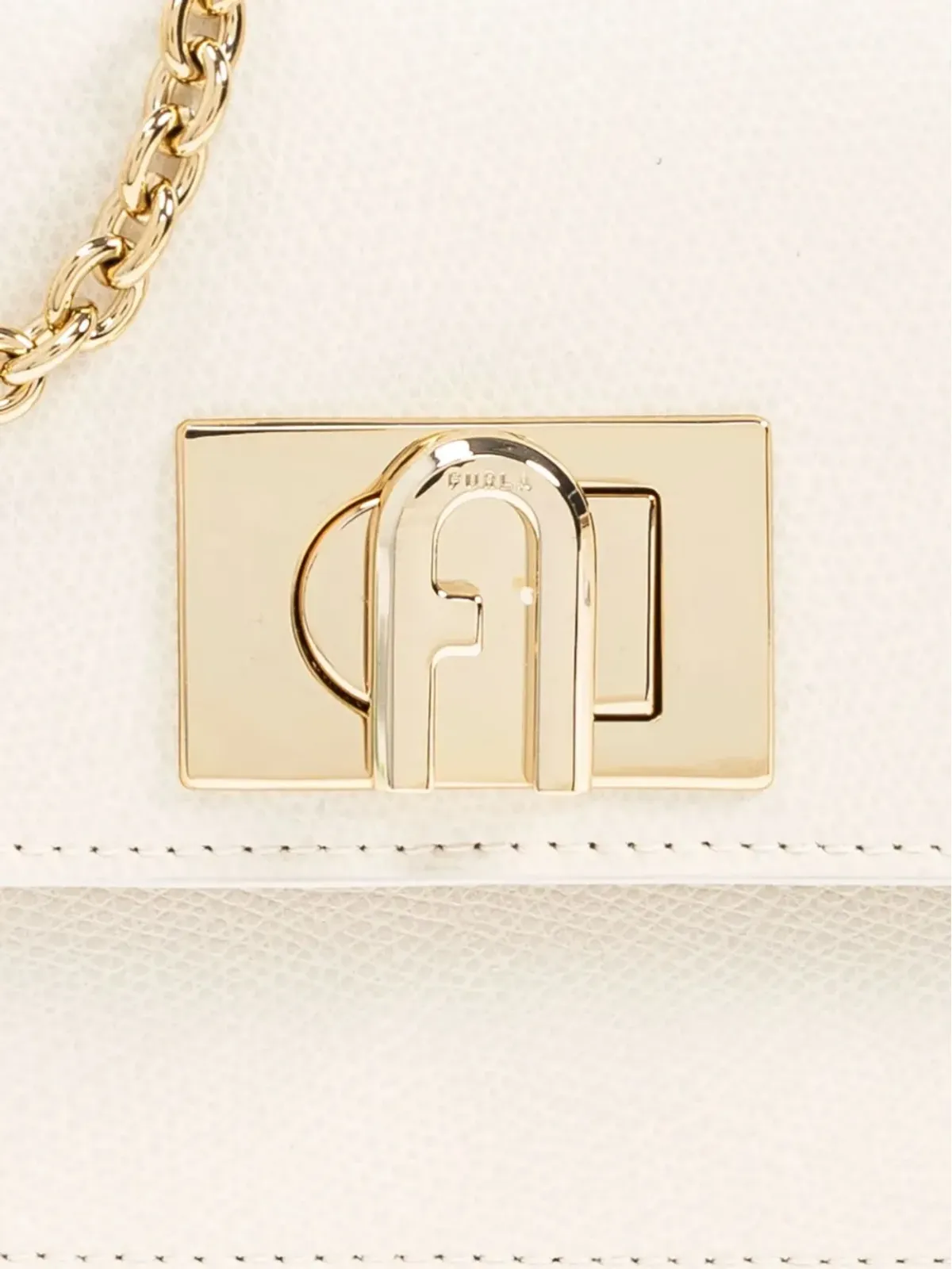 Furla ミニ1927 チェーンストラップ フラップショルダーバッグ - White - 画像4