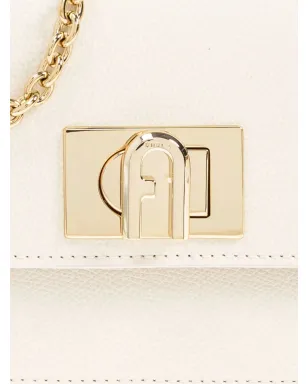 Furla ミニ1927 チェーンストラップ フラップショルダーバッグ - White - サムネイル4