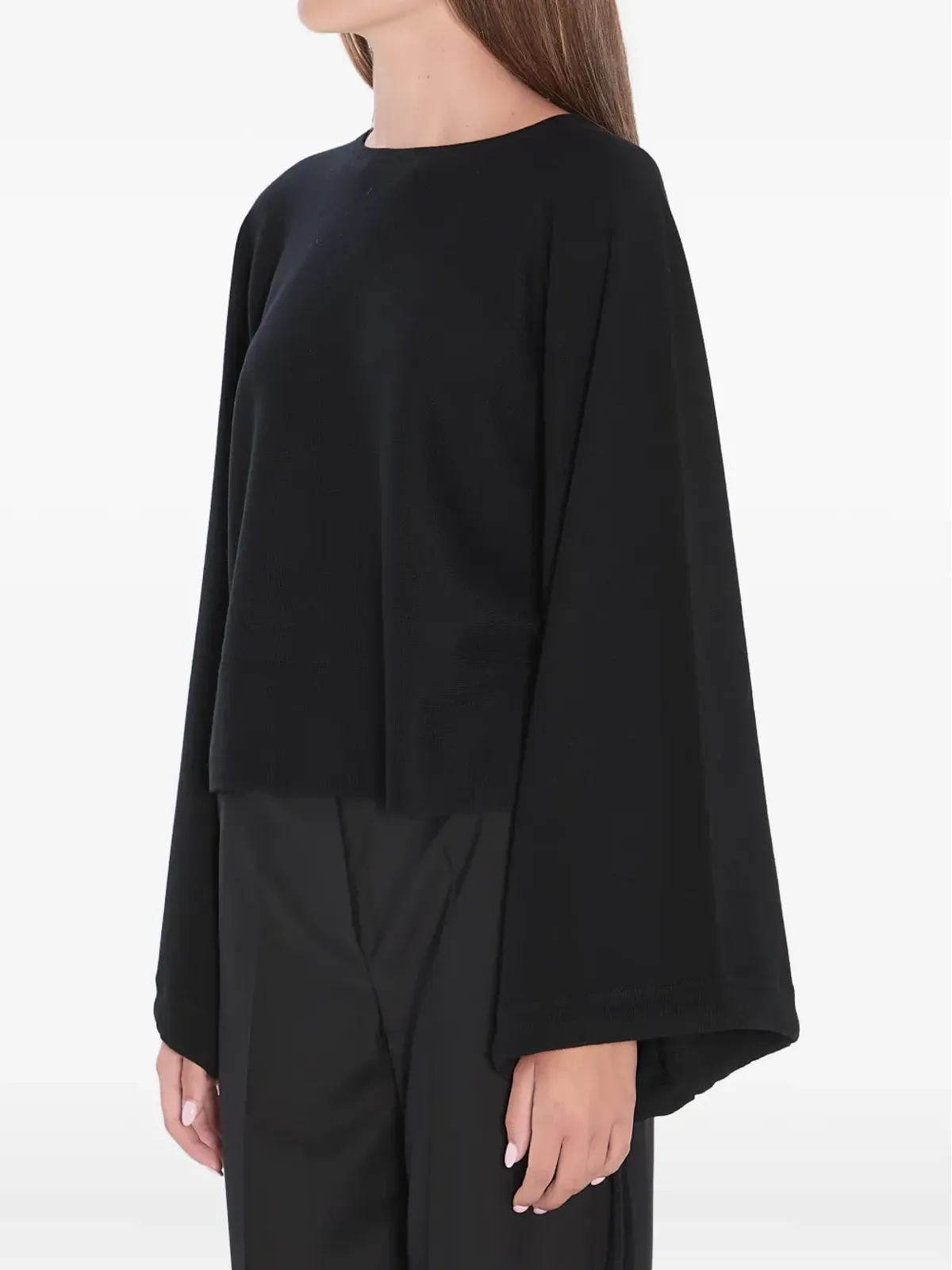 Max Mara Frais バットウィング ギャザー カフ セーター - 画像2