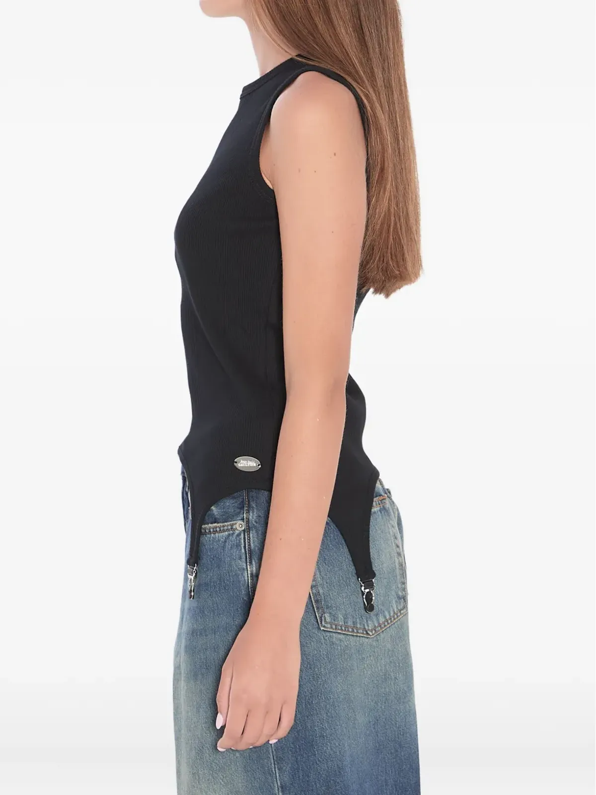 Jean Paul Gaultier リブ編みホックディテールトップ - 画像3