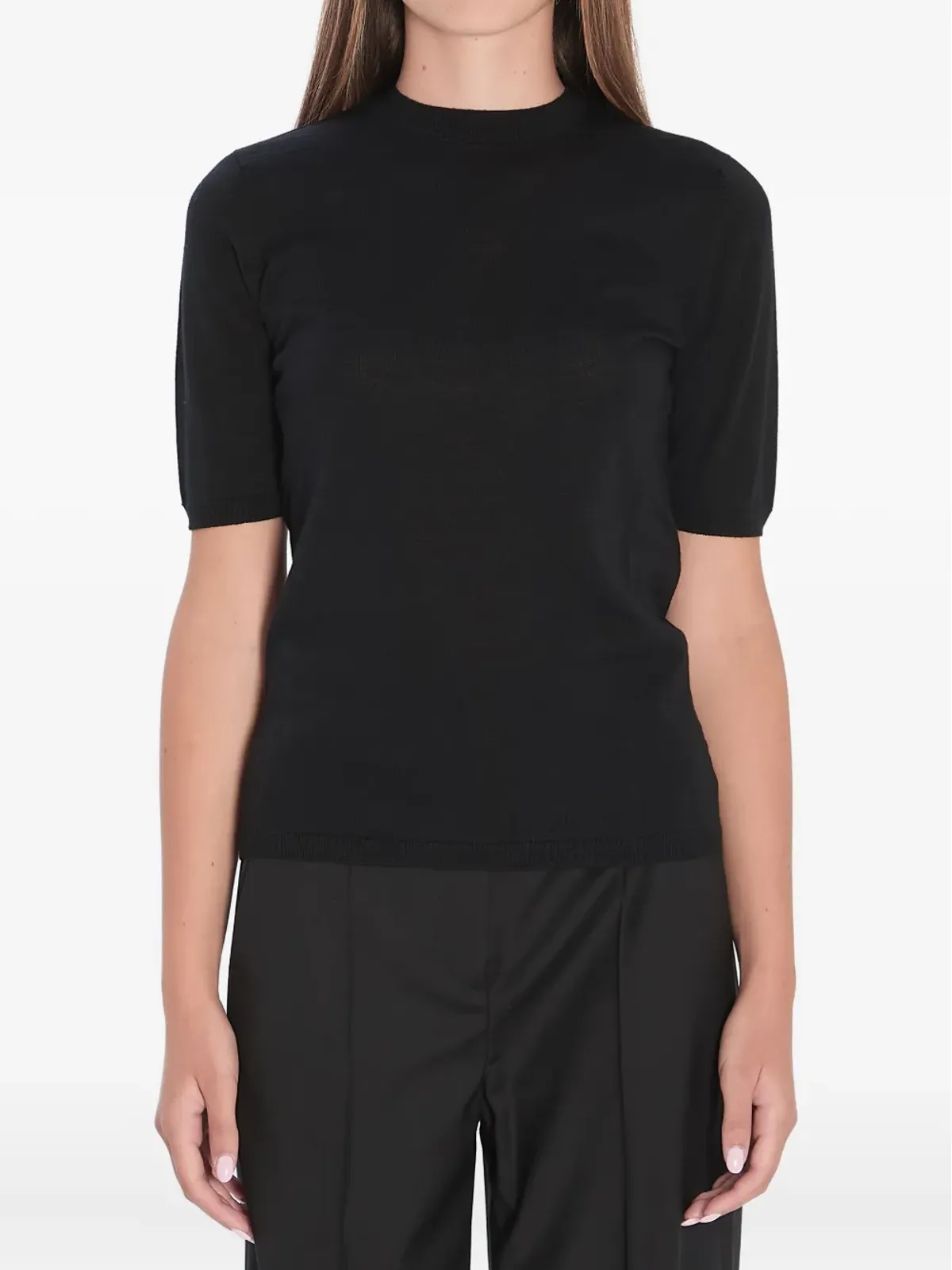 Max Mara リブ編みウール Tシャツ - 画像1