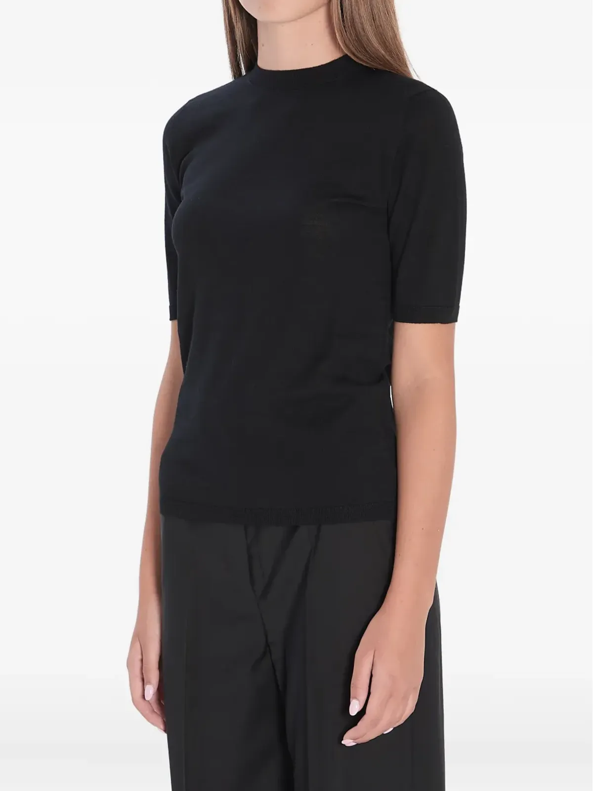 Max Mara リブ編みウール Tシャツ - 画像2