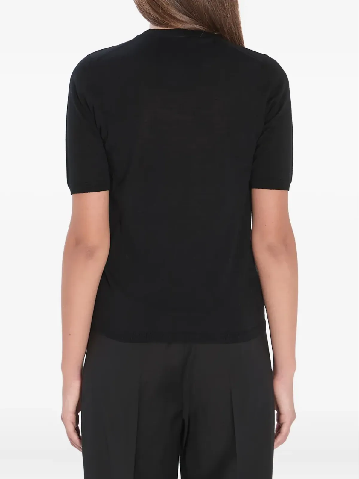 Max Mara リブ編みウール Tシャツ - 画像4