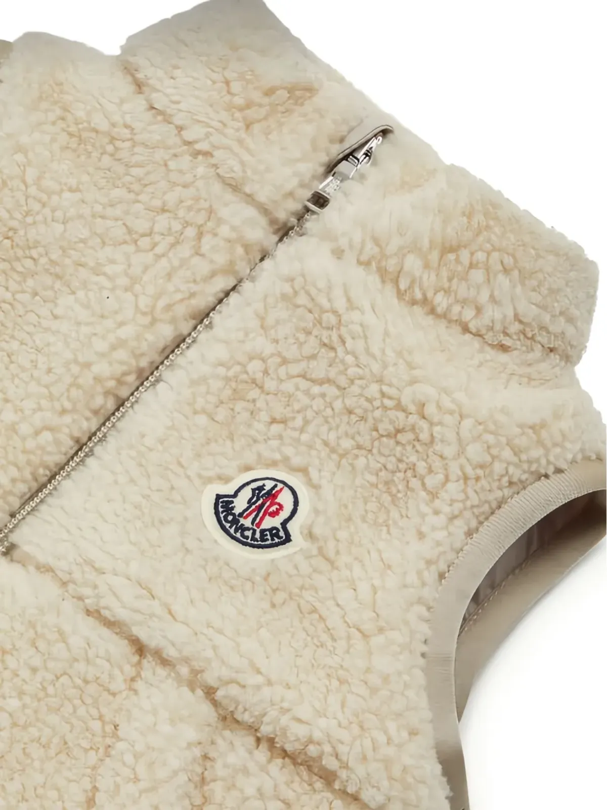 Moncler Enfant シェルパカラーのキルティングベスト - 画像3