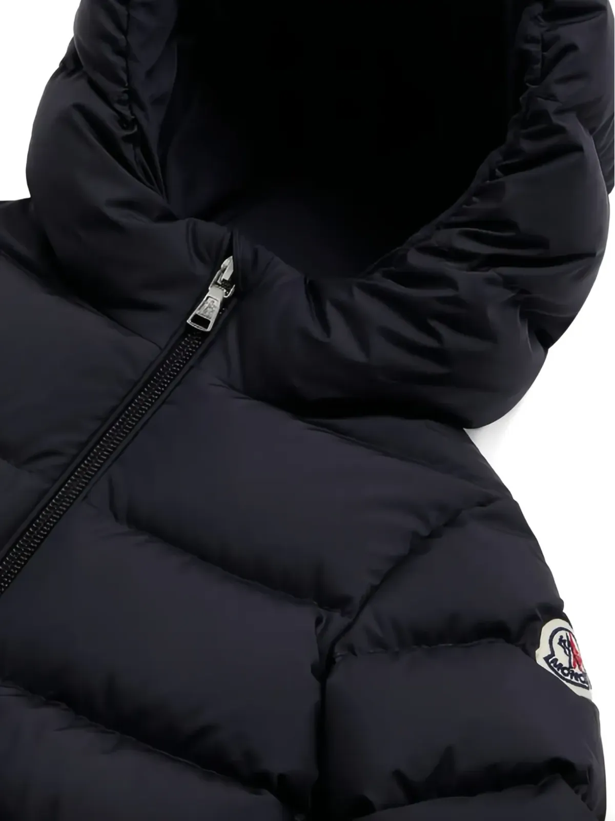 Moncler Enfant フリル付きフードダウンジャケット - 画像3
