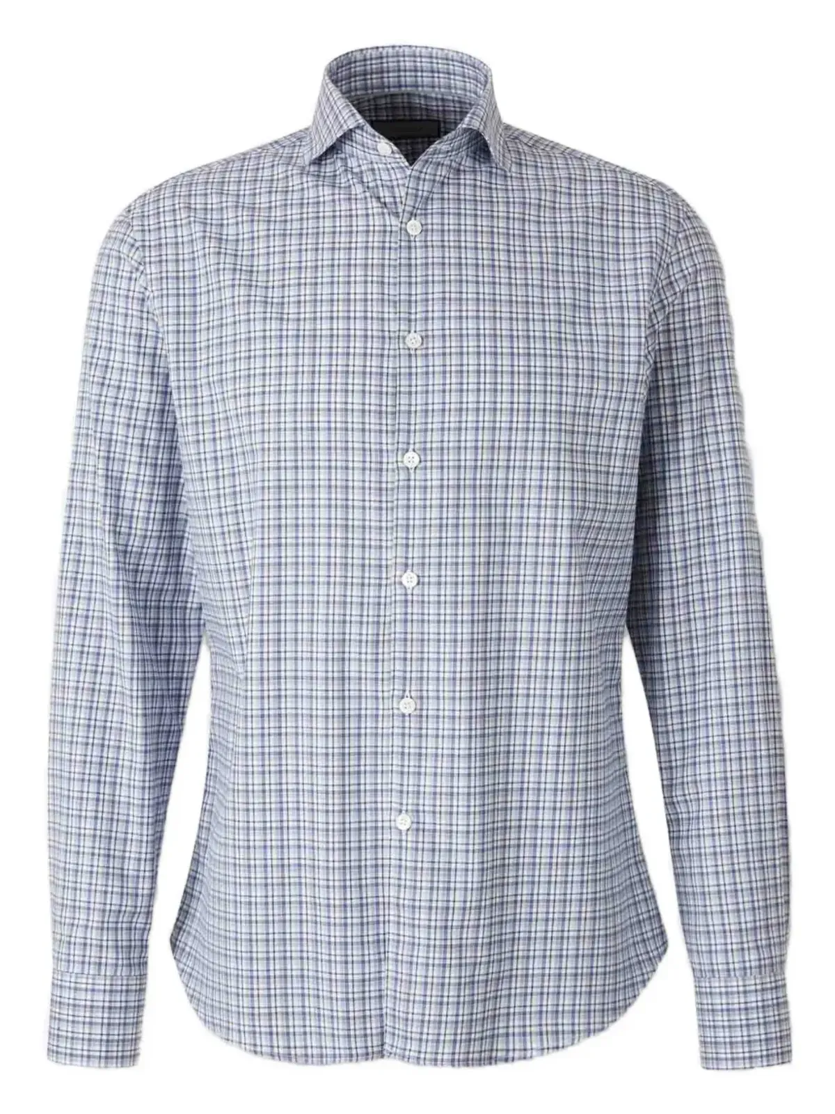 Canali チェック柄 ボタン留め シャツ - Blue - 画像3