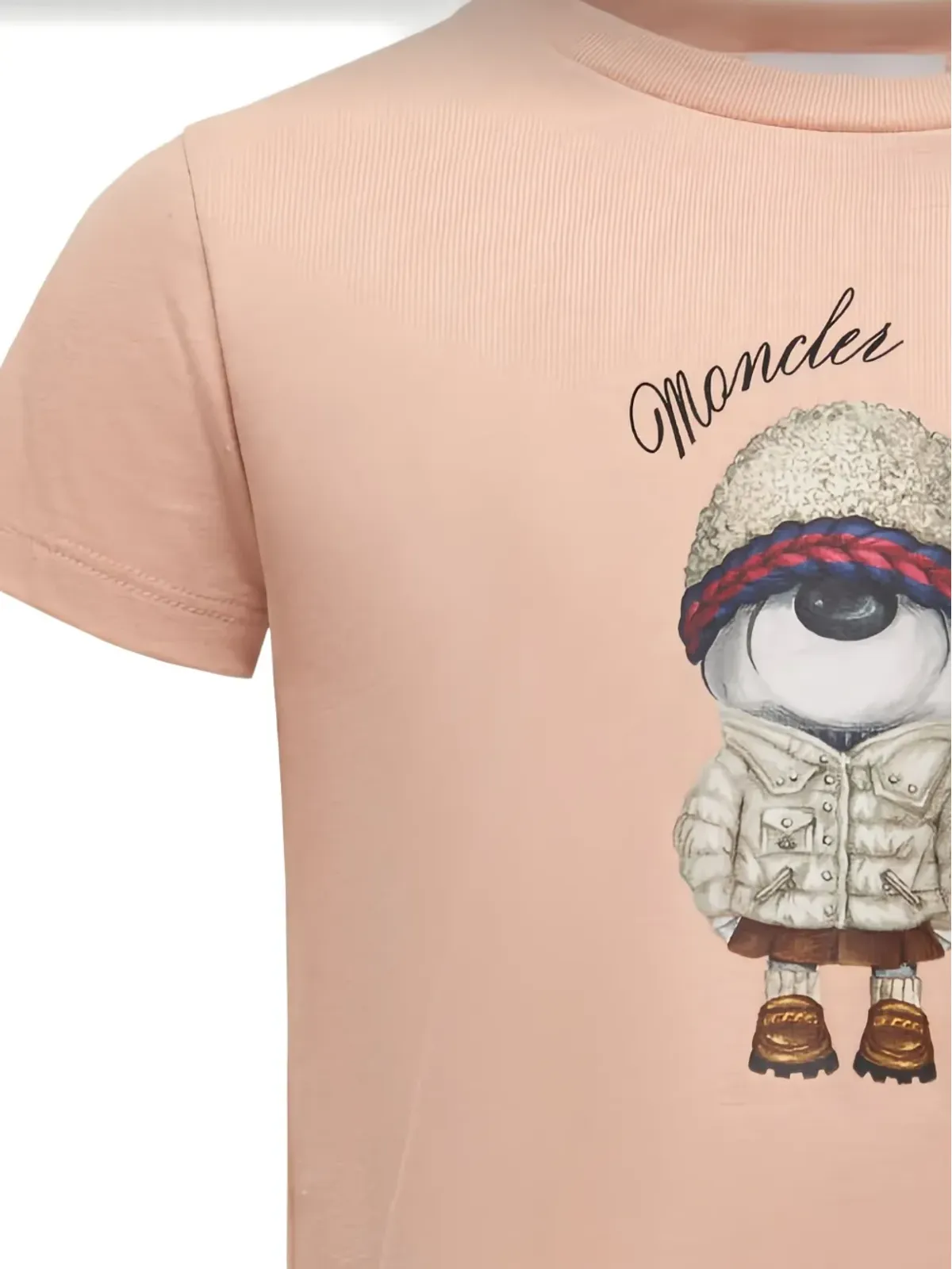 Moncler Enfant ロゴパッチ ベアプリント Tシャツ - 画像3