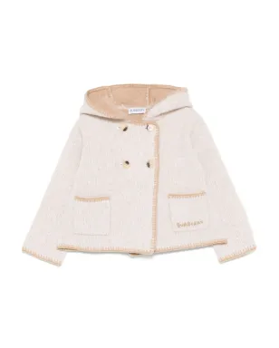 Burberry Kids フーデッド ダブルブレスト ウールコート - サムネイル1