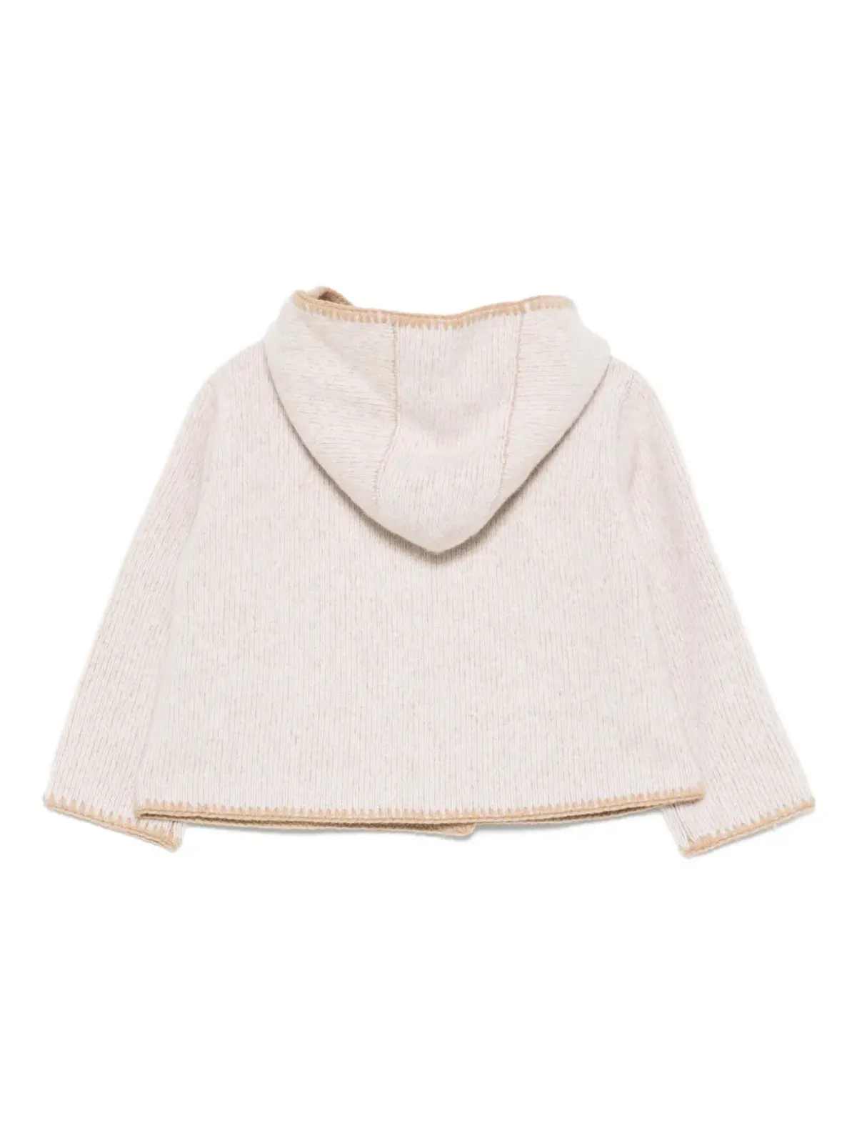Burberry Kids フーデッド ダブルブレスト ウールコート - 画像2