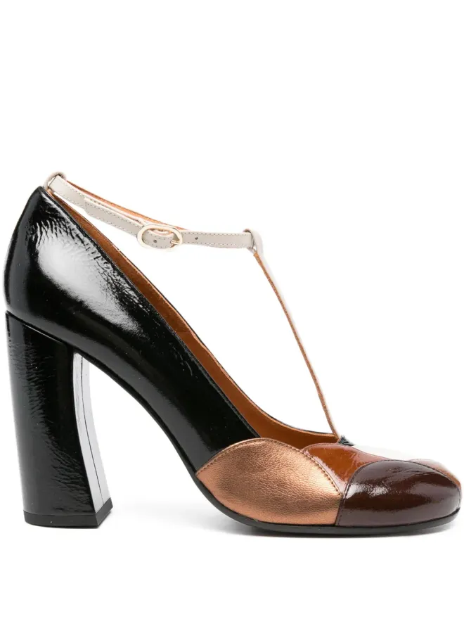 Chie Mihara Chie Mihara 100mm ティーバー ブロックヒール パンプスの商品画像