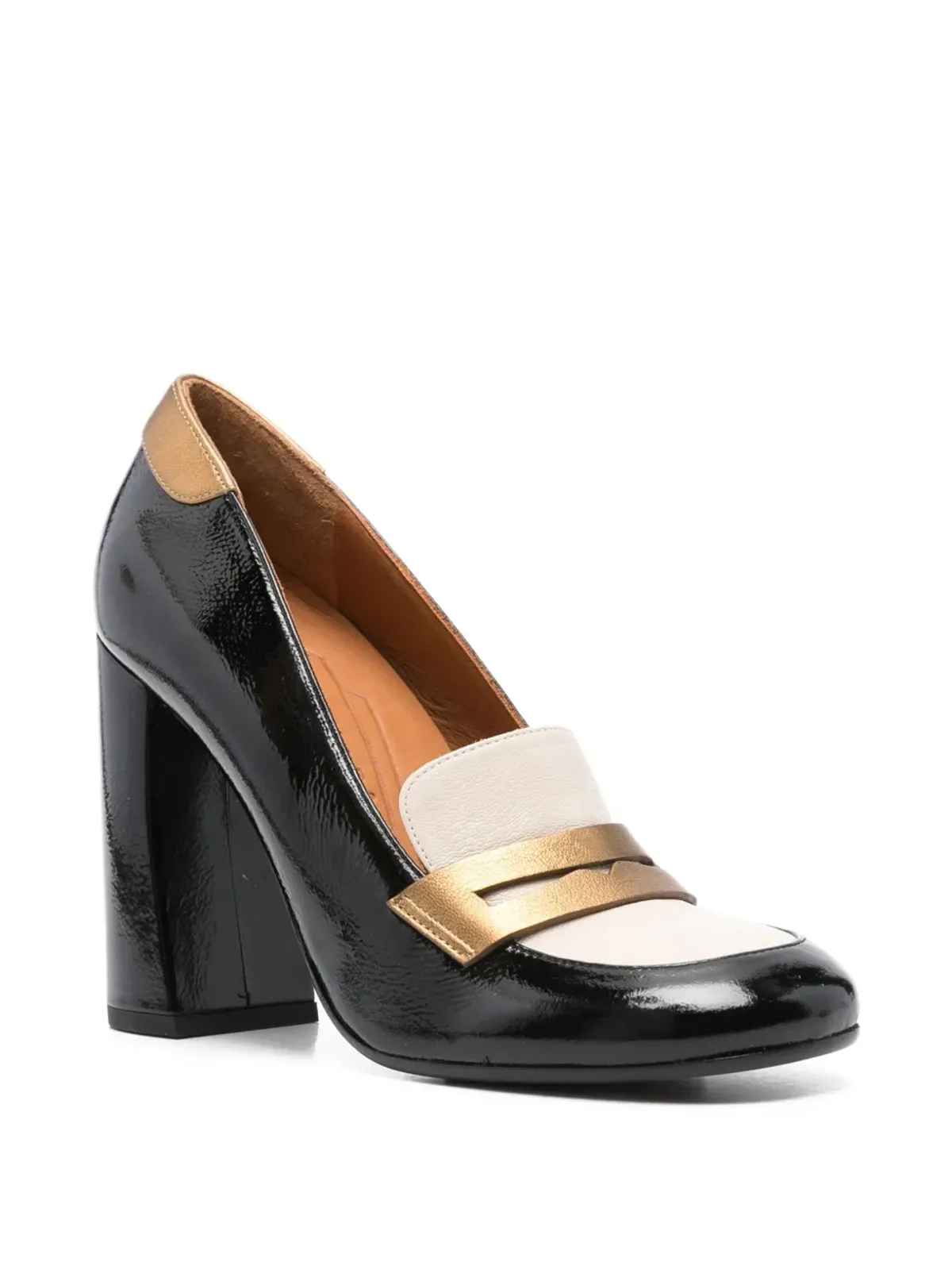 Chie Mihara block-heel loafer pumps - Black - 画像2