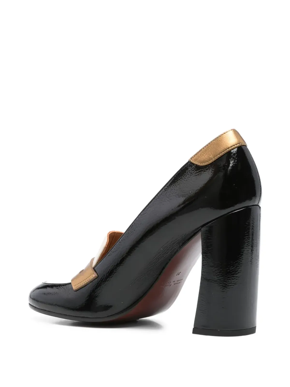 Chie Mihara block-heel loafer pumps - Black - 画像3