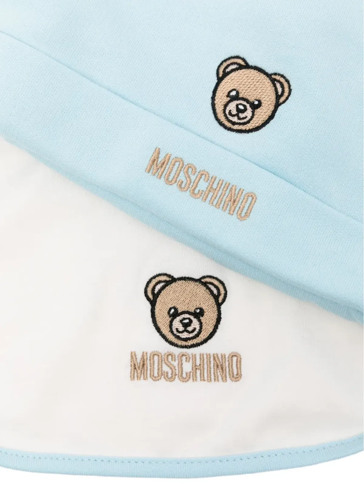 Moschino Kids テディ刺繍帽子ビブセット - 画像2