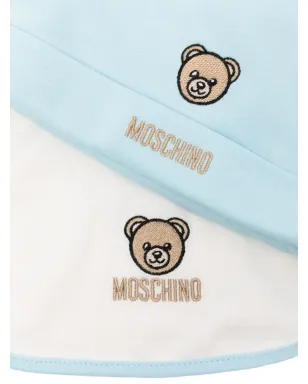 Moschino Kids テディ刺繍帽子ビブセット - サムネイル2
