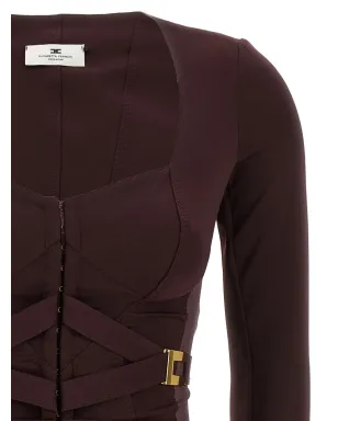 Elisabetta Franchi チュールインサートビスチェトップ - サムネイル3