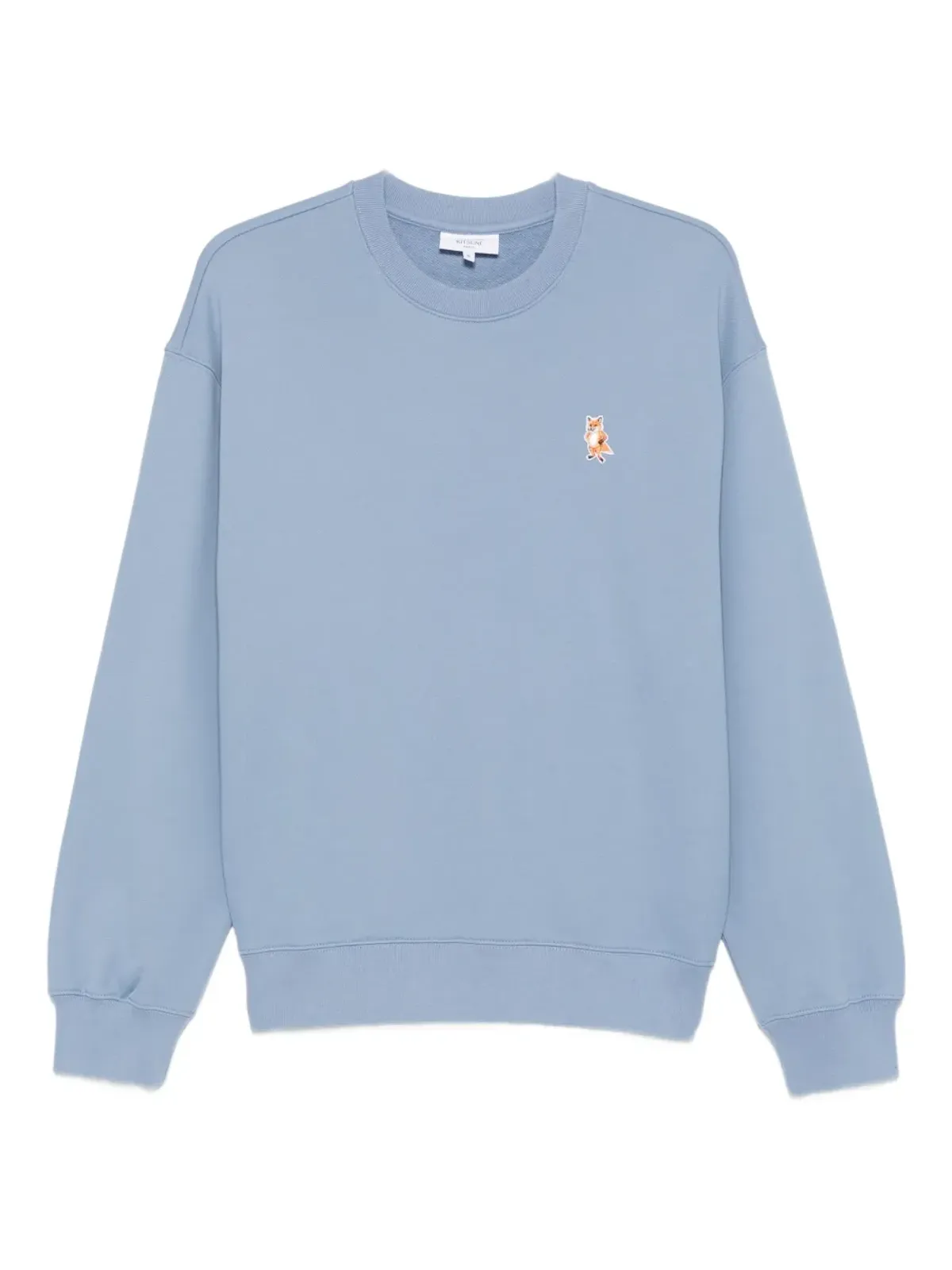 Maison Kitsuné fox-embroidered cotton sweatshirt - 画像1