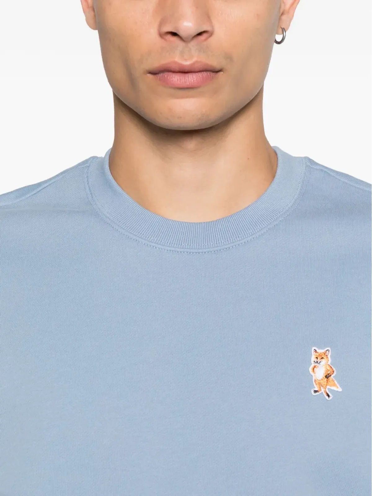 Maison Kitsuné fox-embroidered cotton sweatshirt - 画像5
